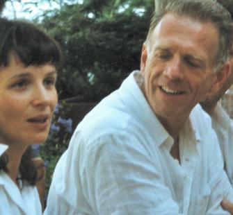 Juliette Binoche and Jean-Louis Rodrigue working at the Verbier Festival