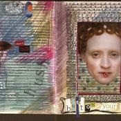 Button Your Lip, Altered Book by Julie Van Dewark