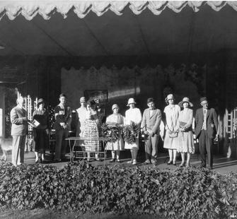 Awards Ceremony in the original Garden Theatre at Montalvo, 1926