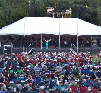 Lisa Vroman performs at a concert on the Great Lawn