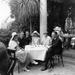 A luncheon for US Navy officers on the front terrace at Villa Montalvo