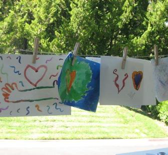 Student prints made in camp
