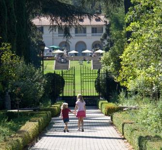 Young visitors enjoy a sunny day in the Italianate Garden.