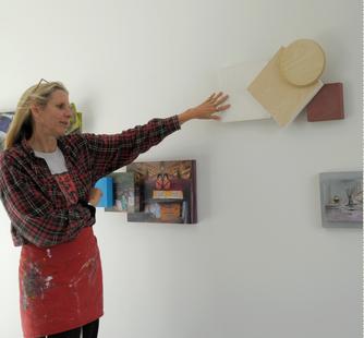 Johanna Poethig showcases her layered canvas technique