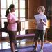 Two young actresses practice their lines.