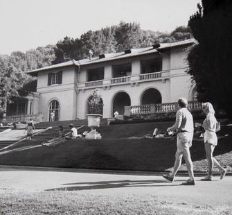 View of Montalvo’s Historic Villa, 1985, photographer unknown. Montalvo Arts Center Archive.