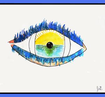 Surrealism painting by Jordan Gersh (age 13)