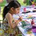 A young artist at work.